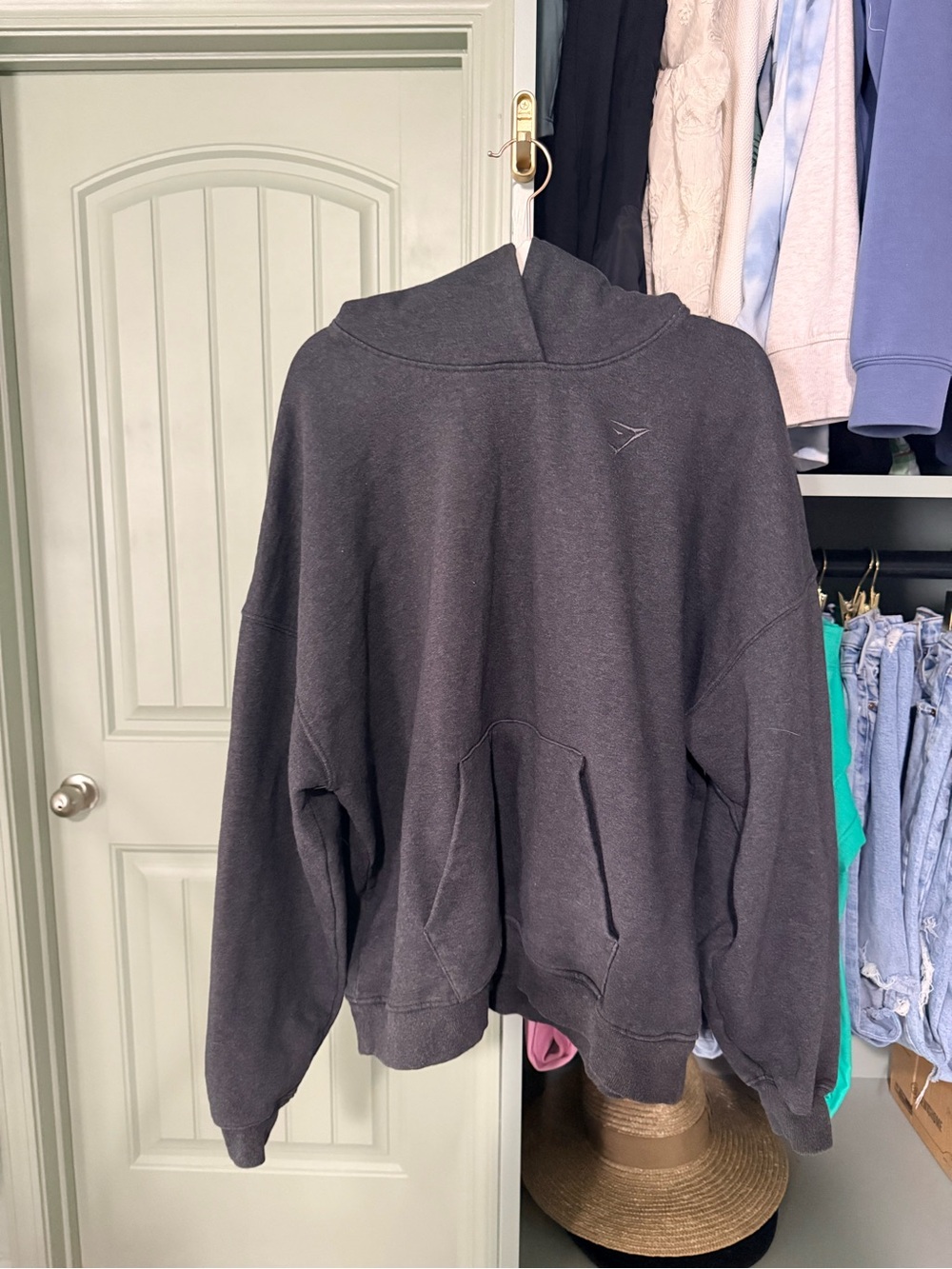 Gymshark Women’s Charcoal Hooded Sweatshirt